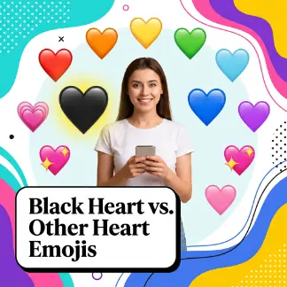 Black Heart vs. Other Heart Emojis