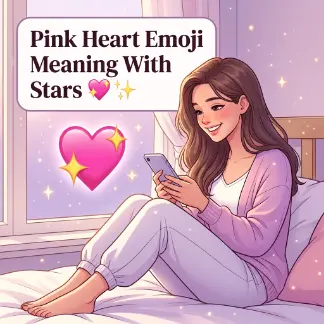 Pink Heart Emoji Meaning With Stars 💖✨