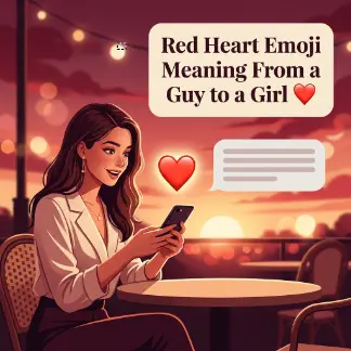 Red Heart Emoji Meaning From a Guy to a Girl ❤️
