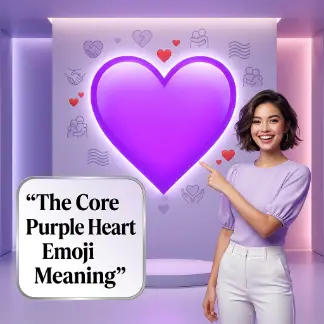 The Core Purple Heart Emoji Meaning