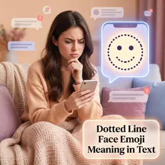 Dotted Line Face Emoji Meaning in Text