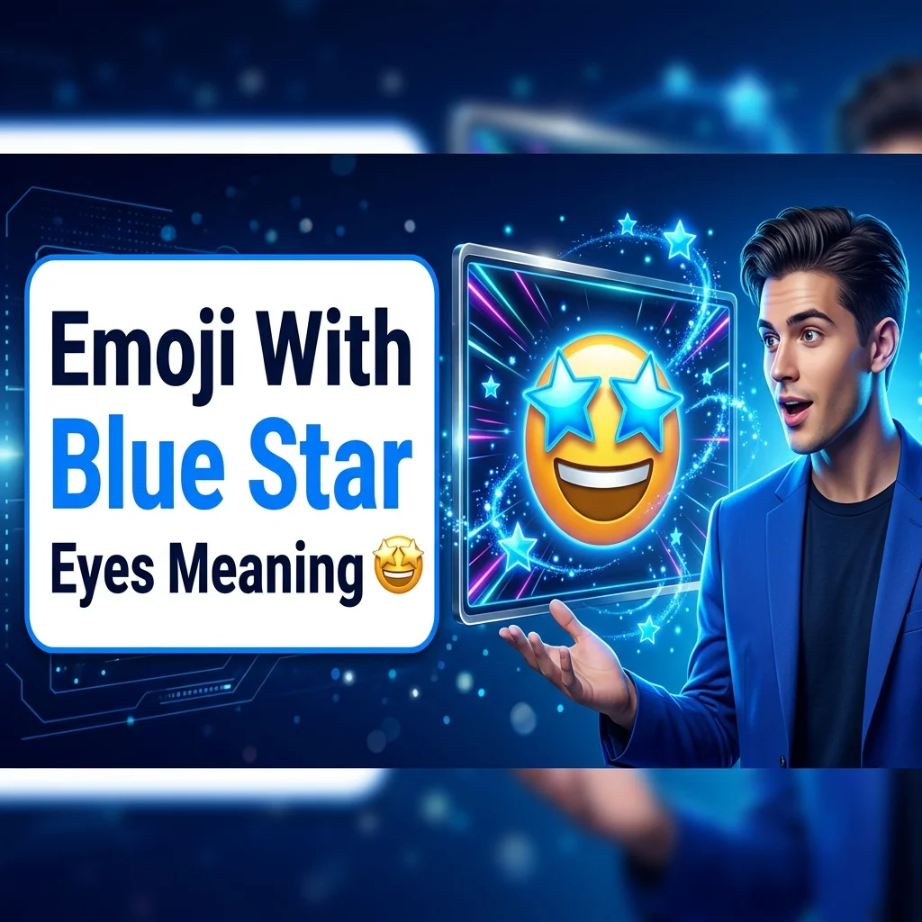 Emoji With Blue Star Eyes Meaning 🤩
