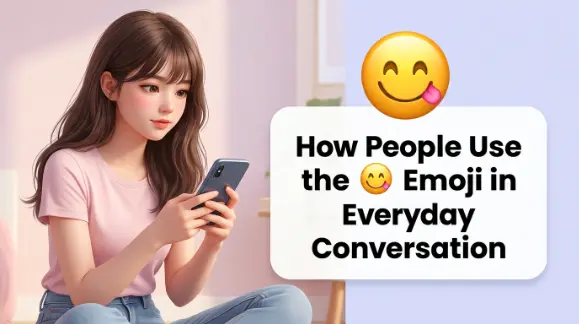 How People Use the 😋 Emoji in Everyday Conversation
