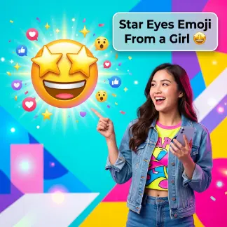 Star Eyes Emoji From a Girl 🤩