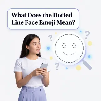 What Does the Dotted Line Face Emoji Mean?