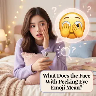 What Does the Face With Peeking Eye Emoji Mean?
