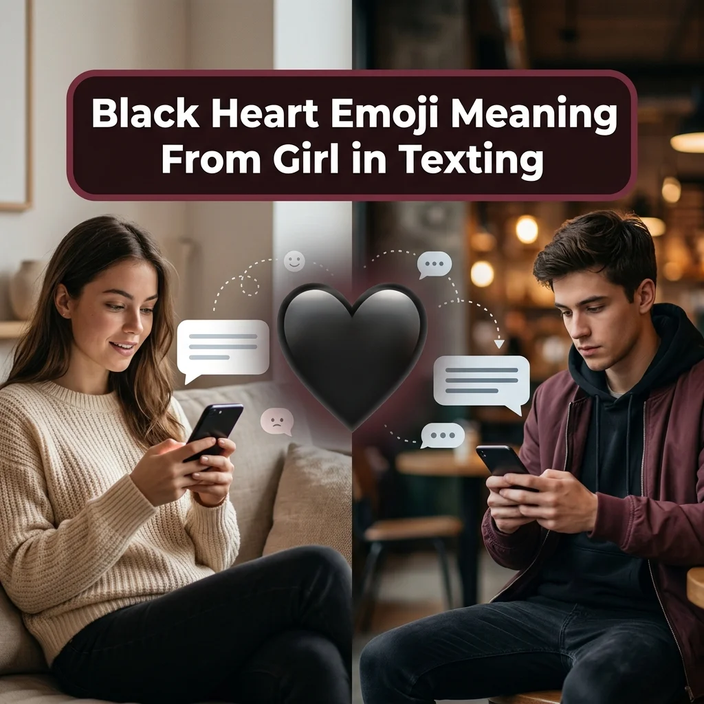 Black Heart Emoji Meaning From Girl in Texting