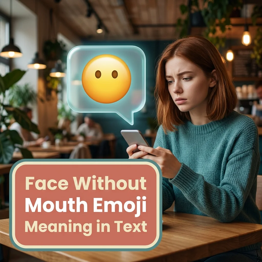 Face Without Mouth Emoji Meaning in Text
