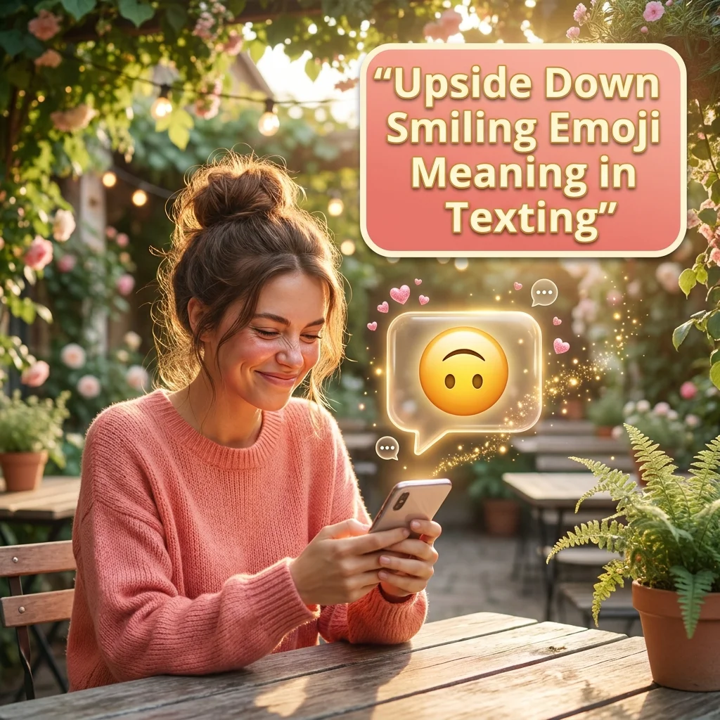 Upside Down Smiling Emoji Meaning in Texting