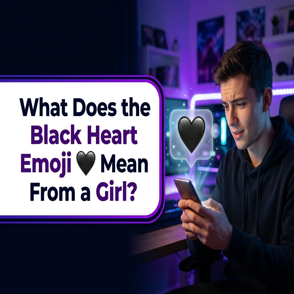 What Does the Black Heart Emoji 🖤 Mean From a Girl?
