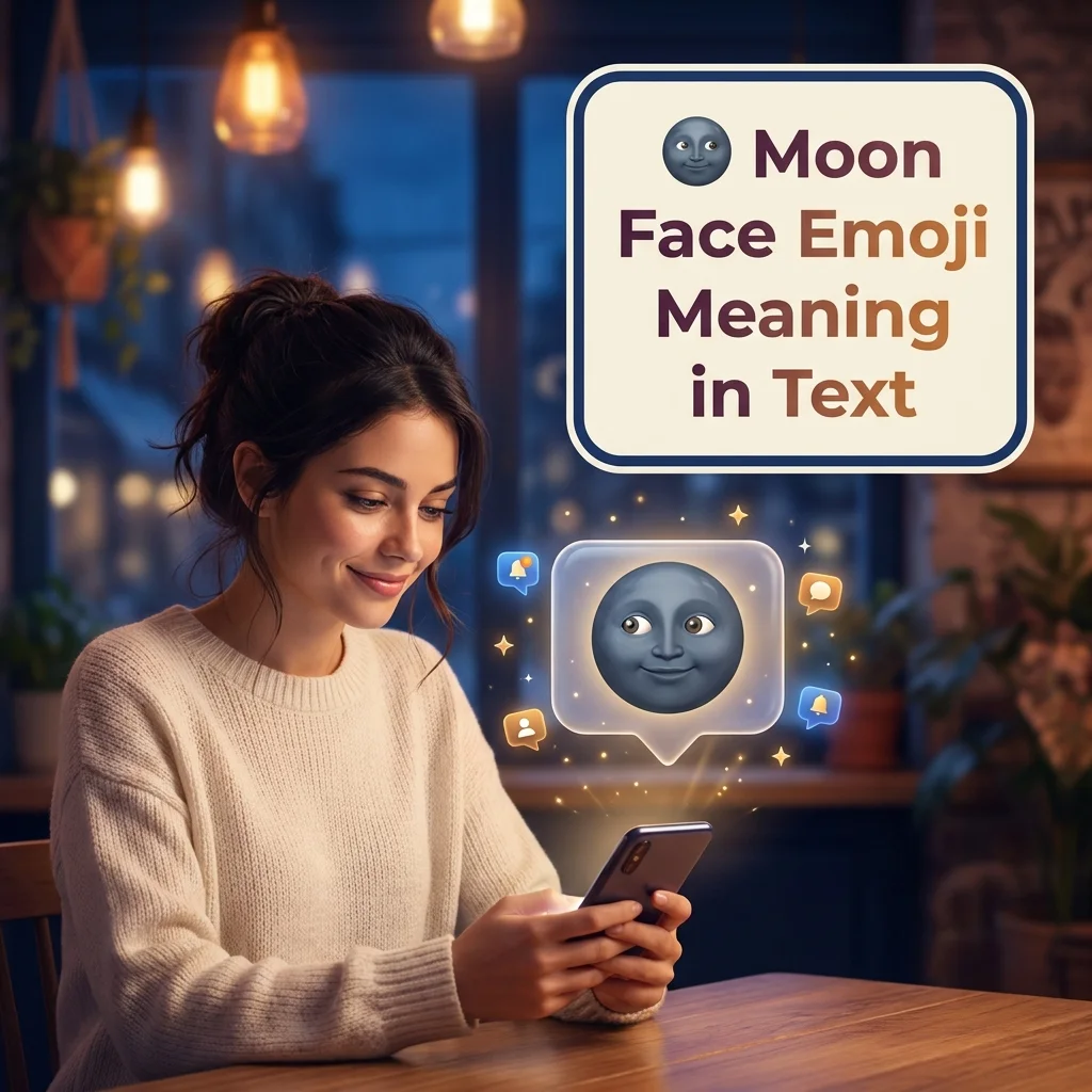 🌚 Moon Face Emoji Meaning in Text