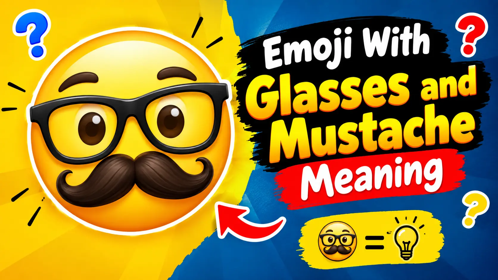 Emoji With Glasses and Mustache Meaning