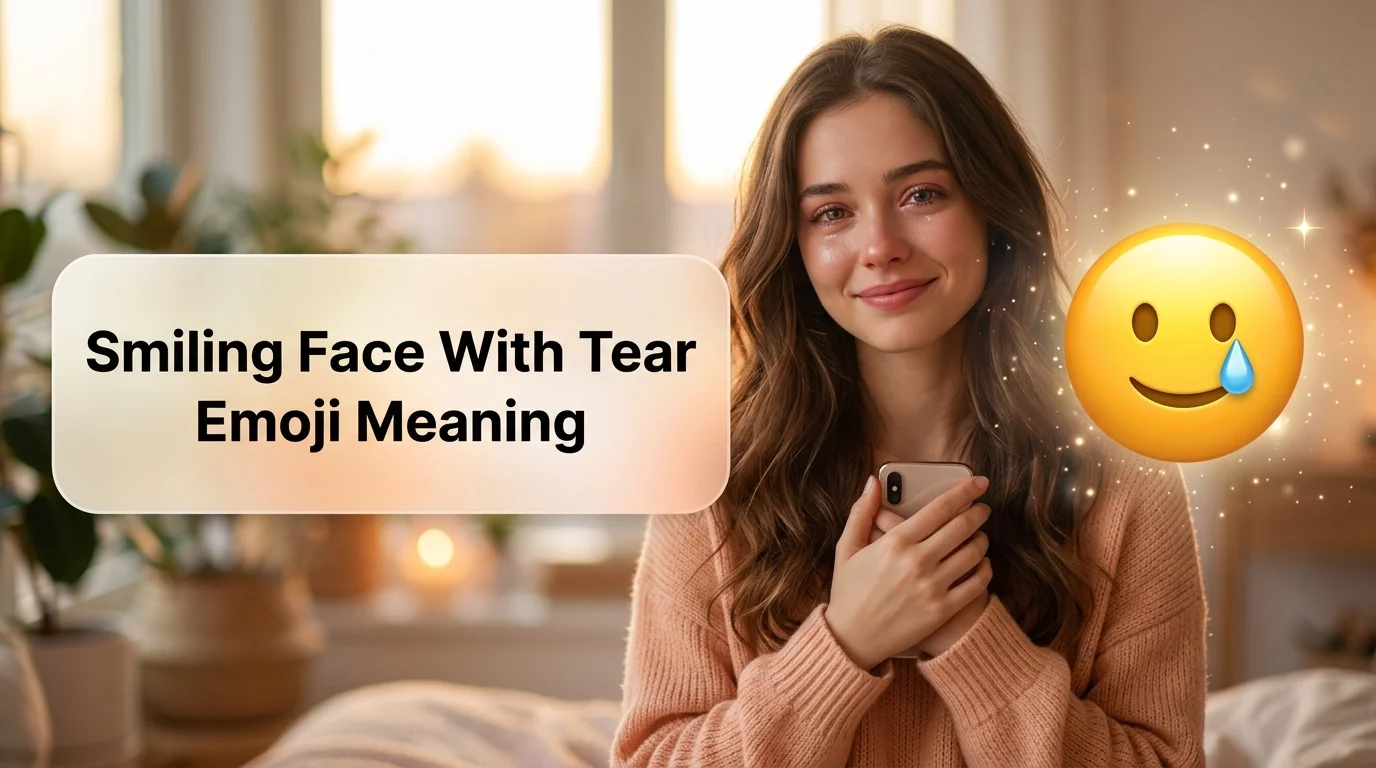 Smiling Face With Tear Emoji Meaning
